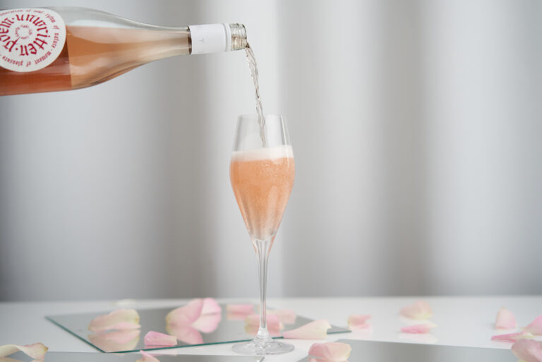 Photo of a bottle of rosé wine